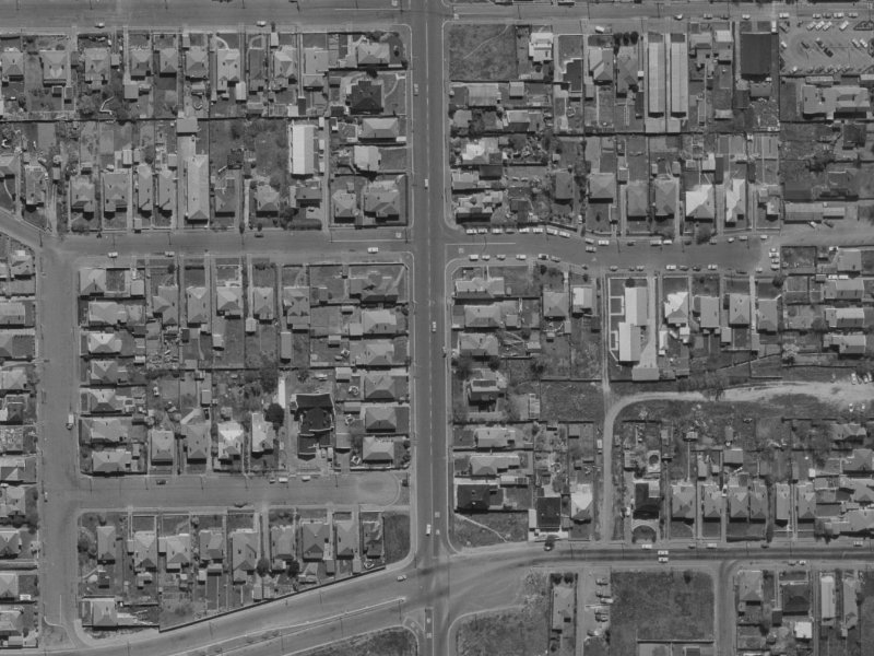 46 Antigua Street from the air, 1970-1974