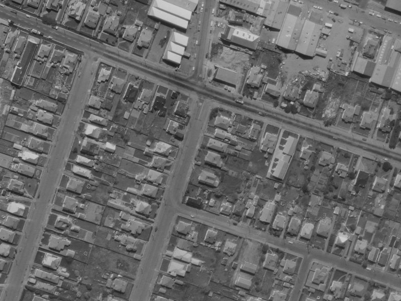 64 Thackeray Place from the air, 1970-1974