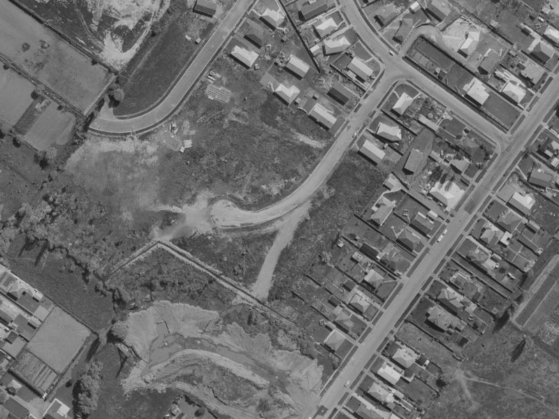 16 Dunoon Place from the air, 1970-1974