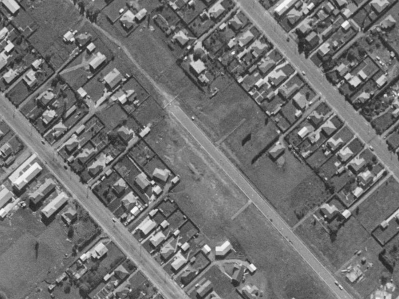 46 Oakhampton Street from the air, 1970-1974
