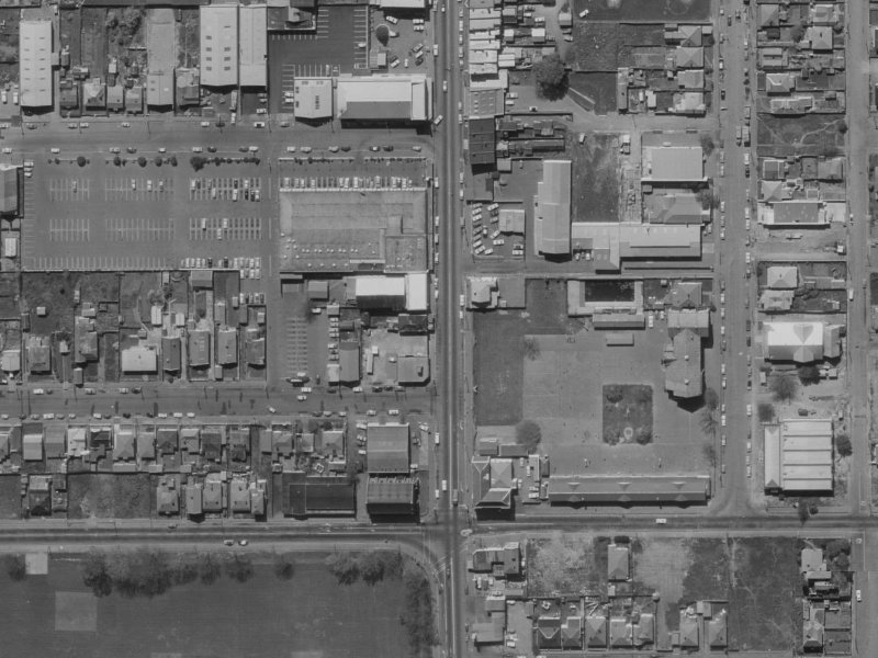 357 Colombo Street from the air, 1970-1974