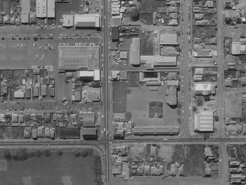 Waverley Street from the air, 1970-1974