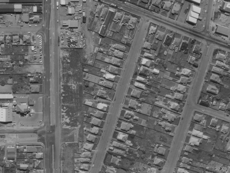 11 Defoe Place from the air, 1970-1974