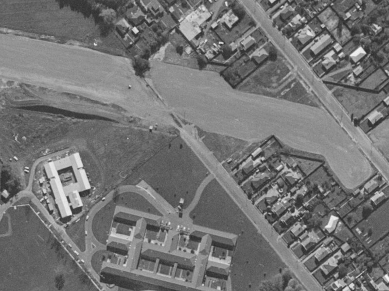 82 Sylvan Street from the air, 1970-1974