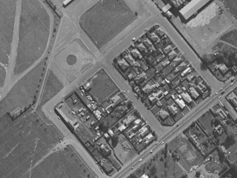 13 Lindores Street from the air, 1970-1974