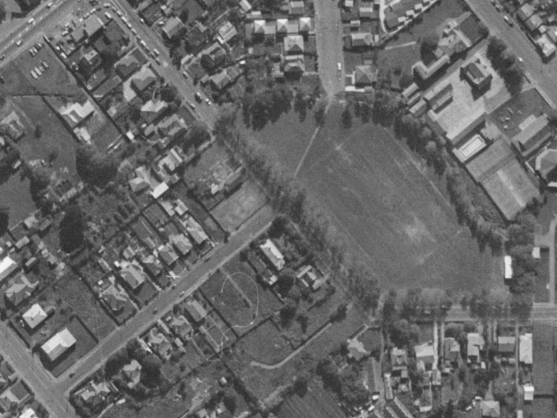 38 Taramea Place from the air, 1970-1974