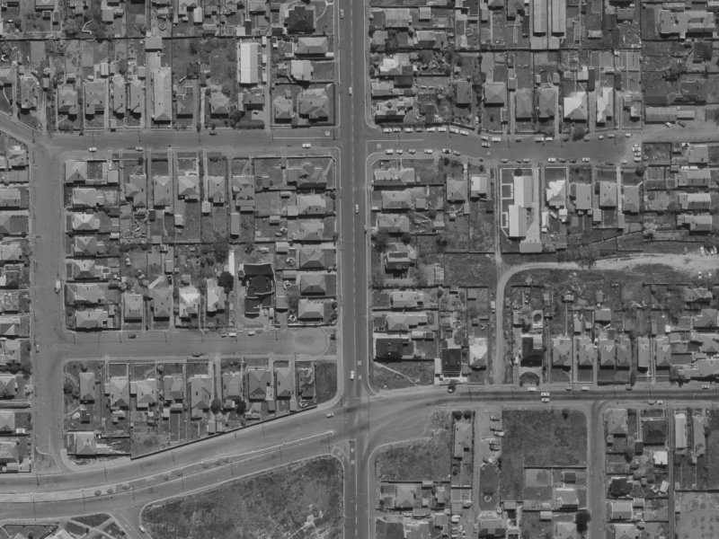 42A Antigua Street from the air, 1970-1974