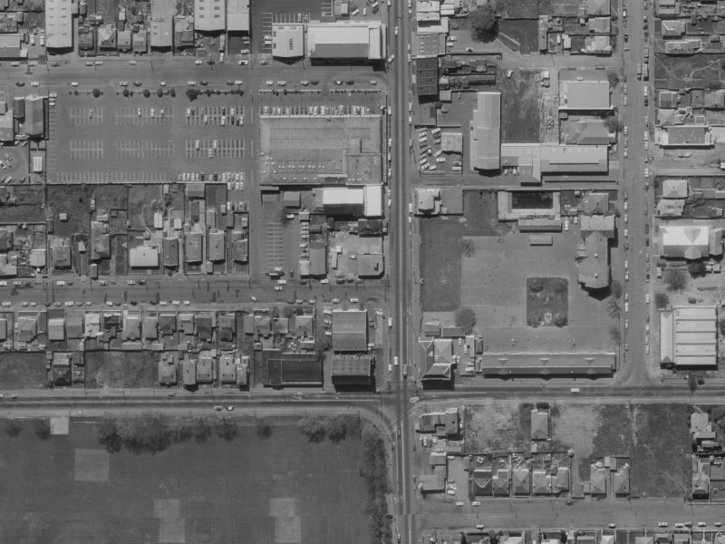351 Colombo Street from the air, 1970-1974