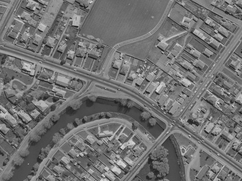 591A Ferry Road from the air, 1970-1974