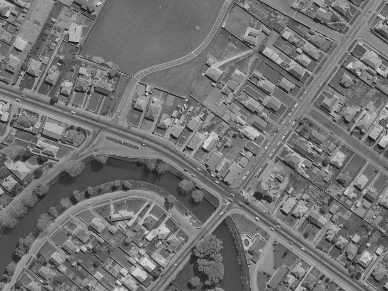607 Ferry Road from the air, 1970-1974