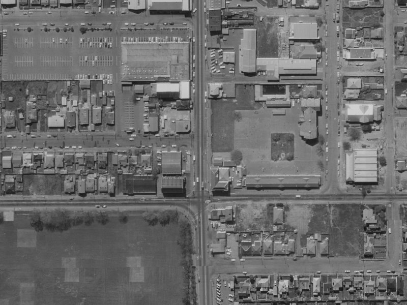 344 Colombo Street from the air, 1970-1974