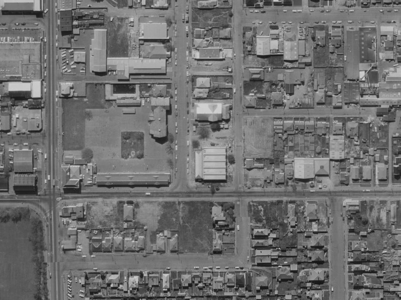 12 Buchan Street from the air, 1970-1974
