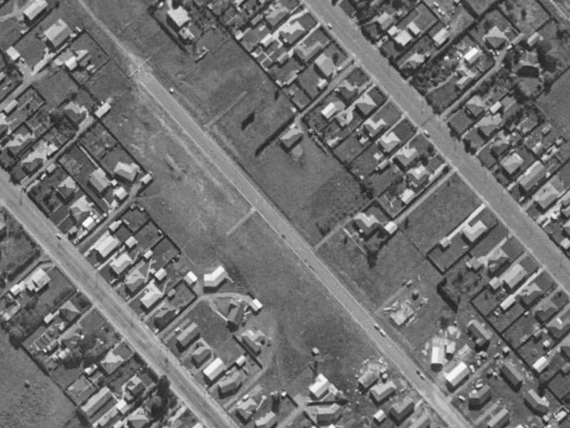 69 Oakhampton Street from the air, 1970-1974