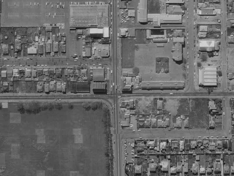 338 Colombo Street from the air, 1970-1974