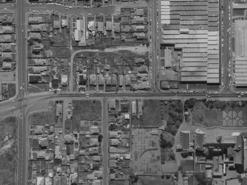 183 Brougham Street from the air, 1970-1974