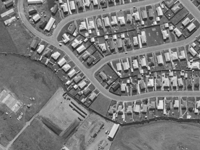 25 Waitohi Street from the air, 1970-1974