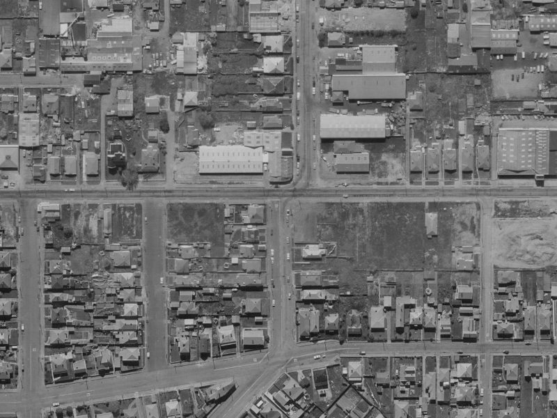 349 Brougham Street from the air, 1970-1974