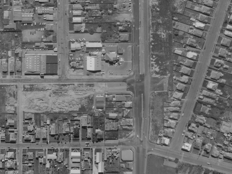 404A Brougham Street from the air, 1970-1974