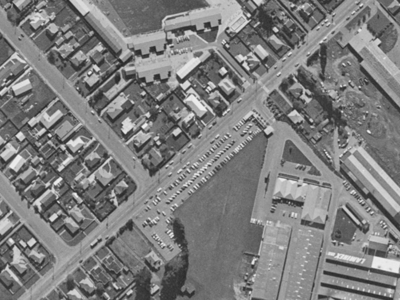 60 Shands Road from the air, 1970-1974