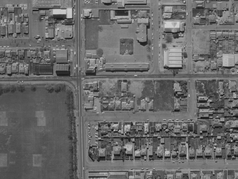 11 Hutcheson Street from the air, 1970-1974