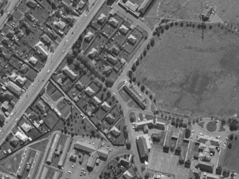 9 Caudron Road from the air, 1970-1974