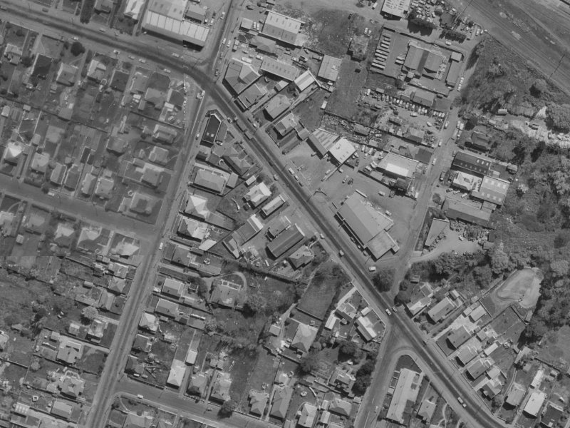 14 Opawa Road from the air, 1970-1974