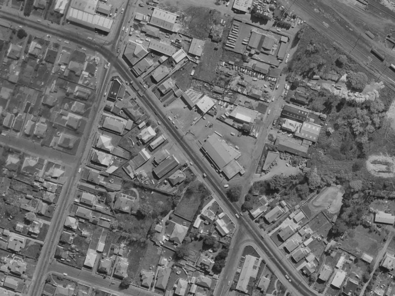 15 Opawa Road from the air, 1970-1974