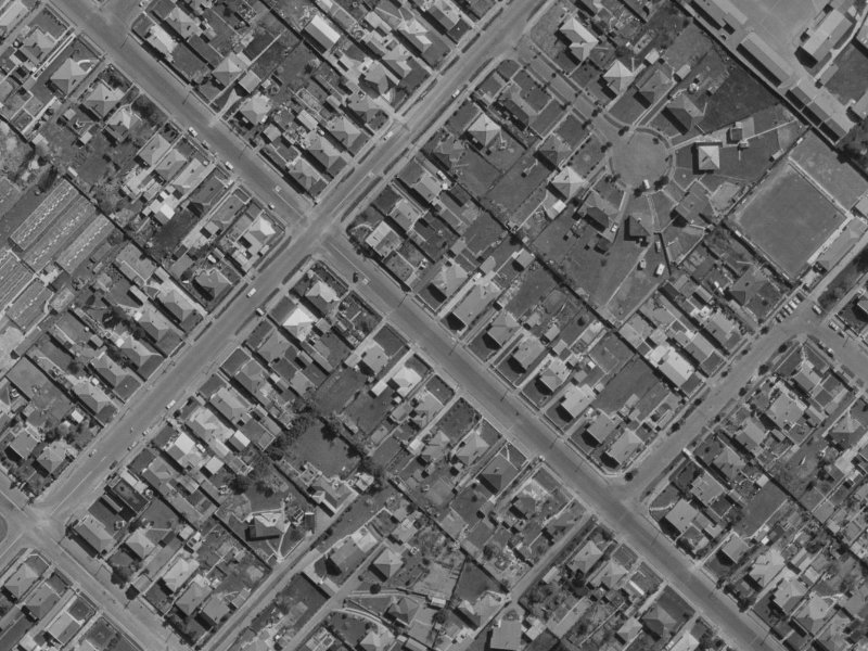 73 Wildberry Street from the air, 1970-1974