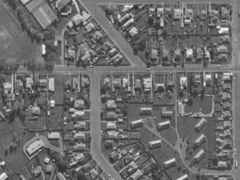 Andrews Crescent from the air, 1970-1974