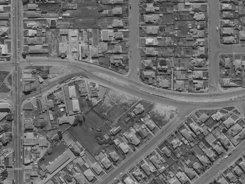 106 Brougham Street from the air, 1970-1974