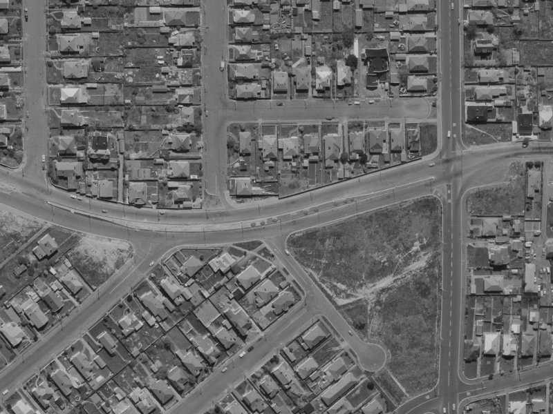 139A Brougham Street from the air, 1970-1974