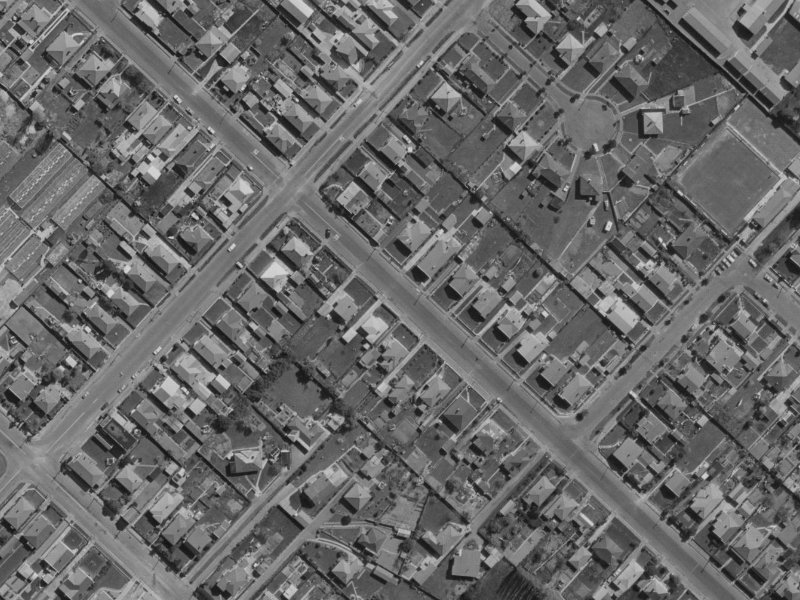 70 Wildberry Street from the air, 1970-1974