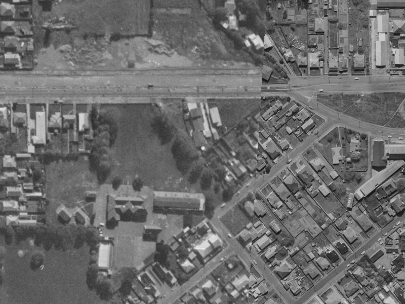192 Simeon Street from the air, 1970-1974