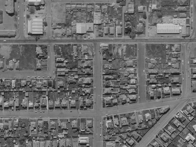 40-30 Cadogan Street from the air, 1970-1974