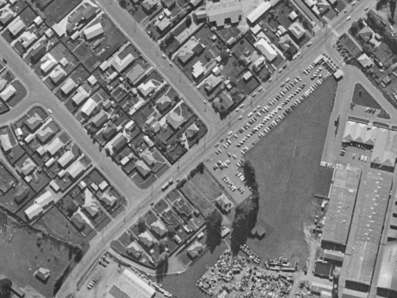 66-64 Shands Road from the air, 1970-1974