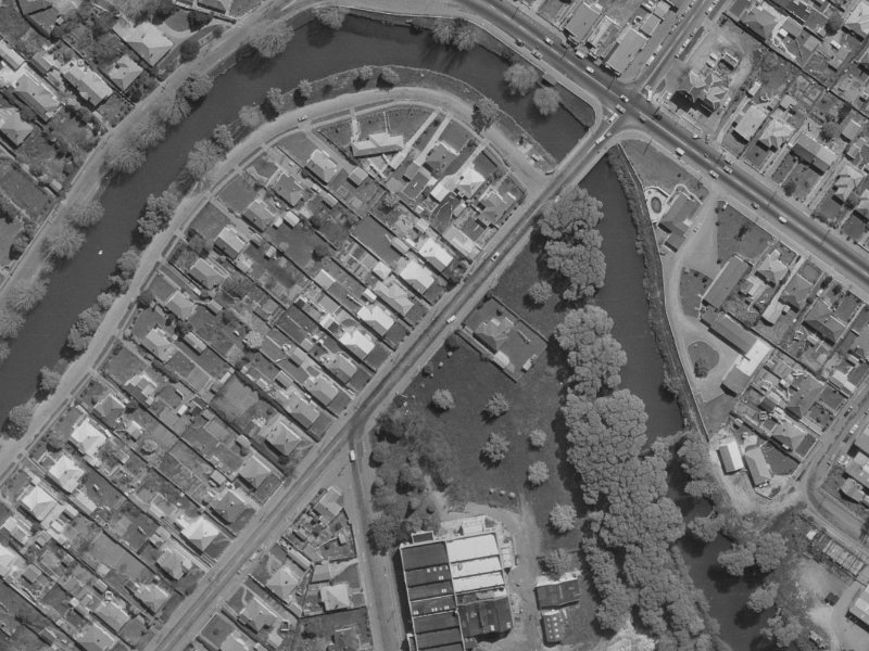 12 Radley Street from the air, 1970-1974