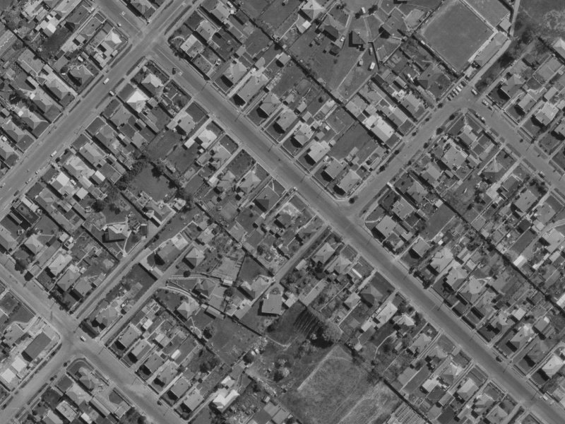 80 Wildberry Street from the air, 1970-1974