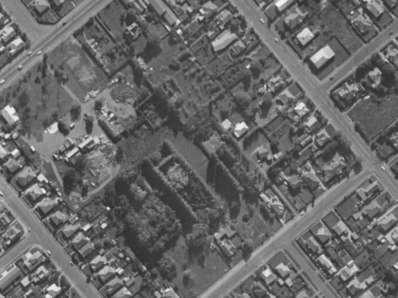12 Leith Place from the air, 1970-1974