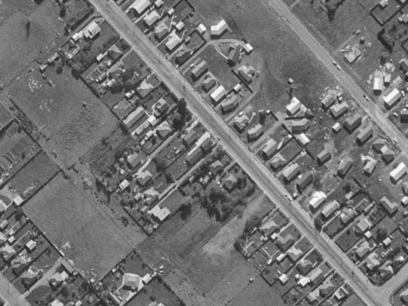 74 Brynley Street from the air, 1970-1974