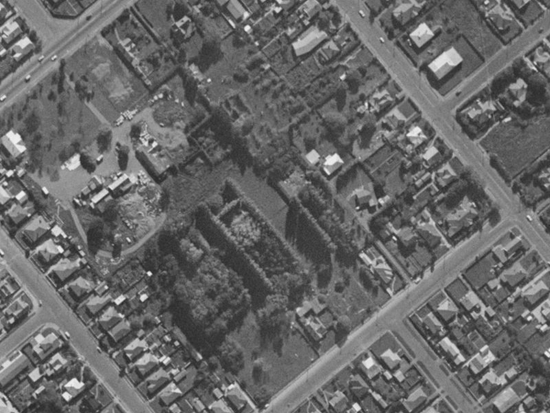 12 Leith Place from the air, 1970-1974