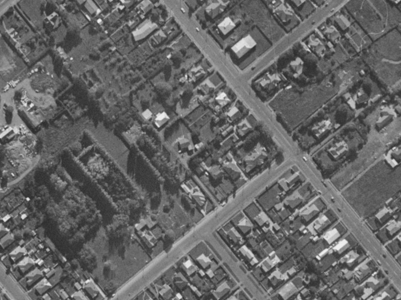 167 Edinburgh Street from the air, 1970-1974