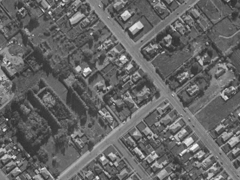 167A Edinburgh Street from the air, 1970-1974