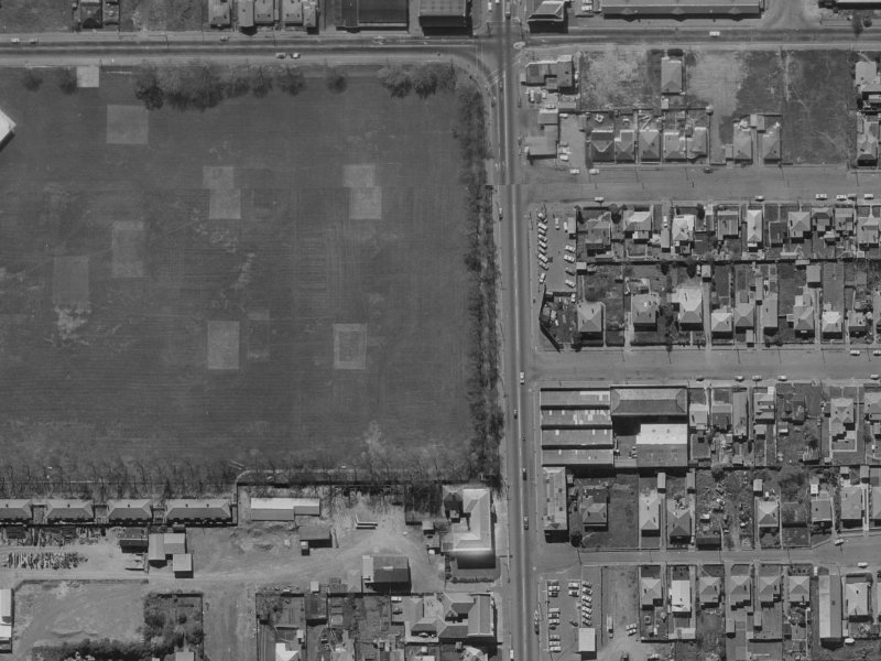 312 Colombo Street from the air, 1970-1974