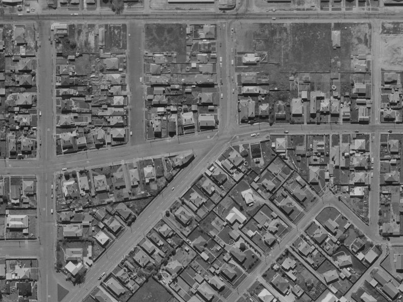 Hastings Street from the air, 1970-1974