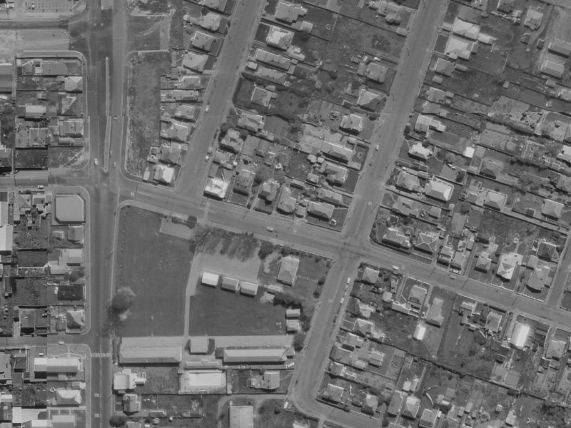 155 HASTINGS St E from the air, 1970-1974