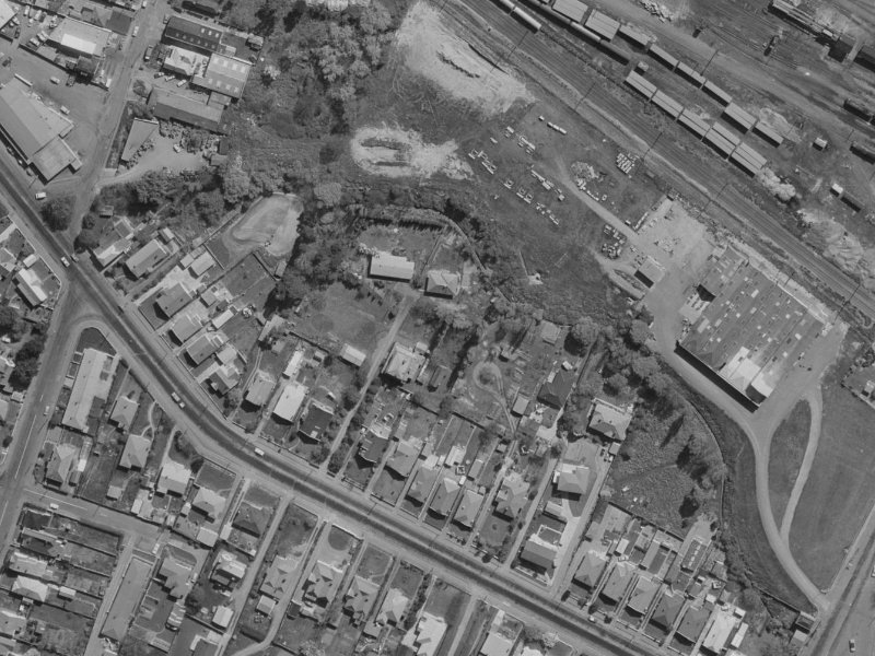 41D Opawa Road from the air, 1970-1974