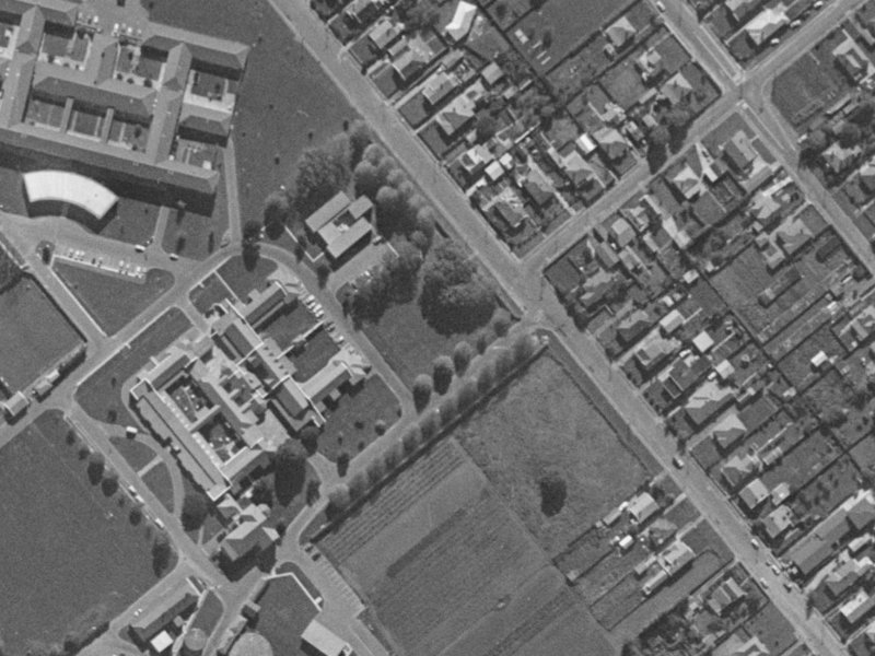 Spruce Lane from the air, 1970-1974