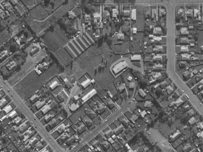 Swynford Lane from the air, 1970-1974