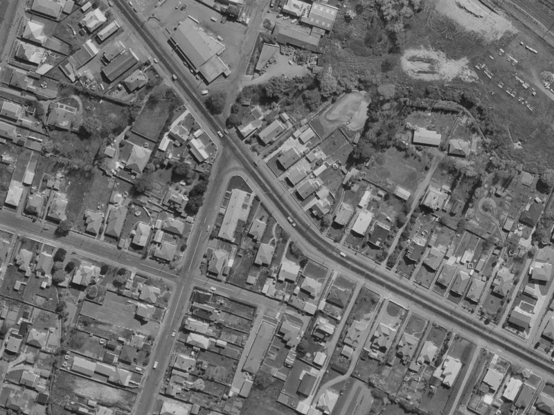 34 Opawa Road from the air, 1970-1974