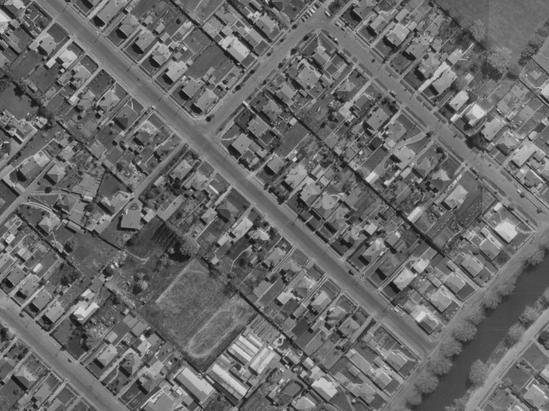 89 Wildberry Street from the air, 1970-1974